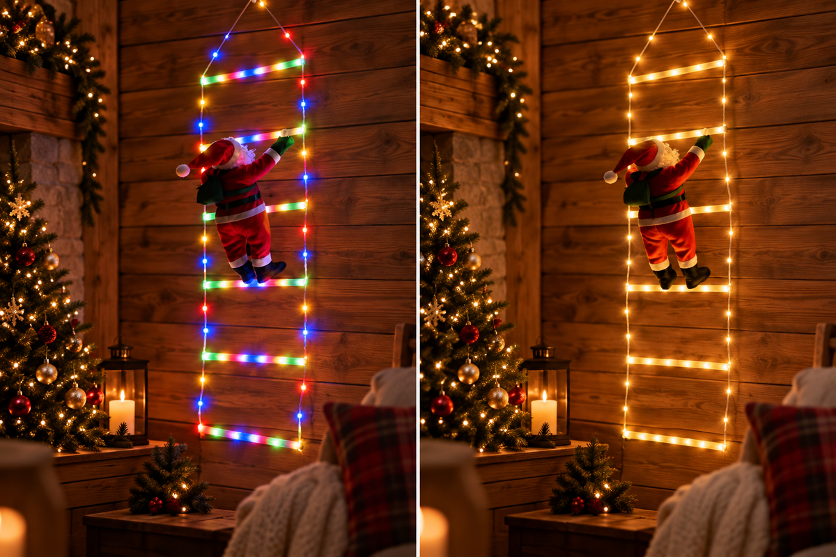 Santa Ladder Lights