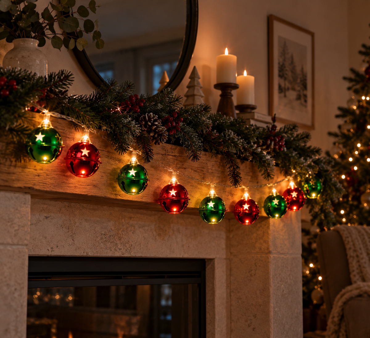 Christmas Bell String Lights
