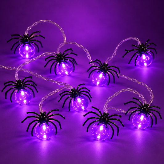 Purple Spider LED String Lights